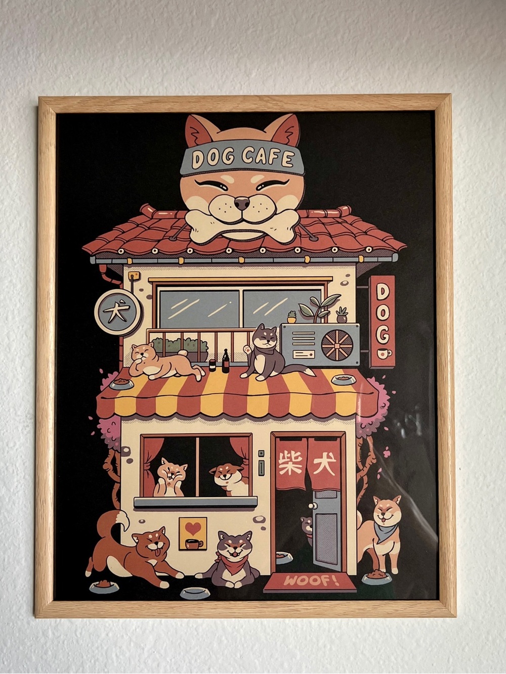 Dog Cafe Framed Print by Vincent Trinidad.